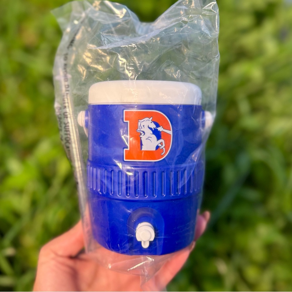 New In Bag Rare NFL Denver Broncos Mini Drink Cooler Cup 2025 2026 Exclusive